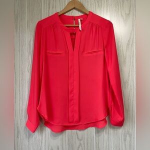 Bellatrix Stunning Blouse Deep Coral Size S NWOT